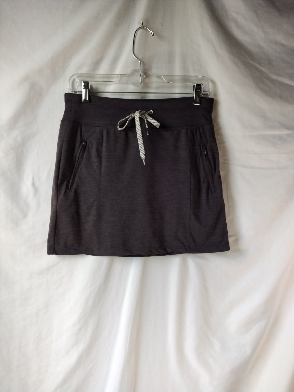 Drawstring Casual Skirt in Charcoal